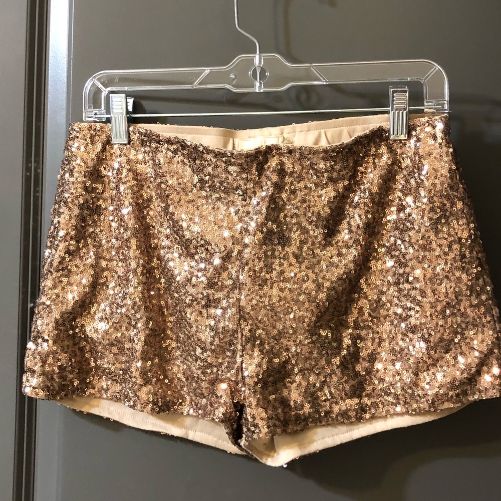 GOLD SEQUIN SHORTS